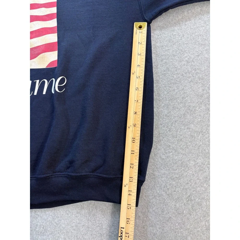 Gildan Heavy Blend Blue For the Love of the Game American‎ Flag Sweatshirt XL